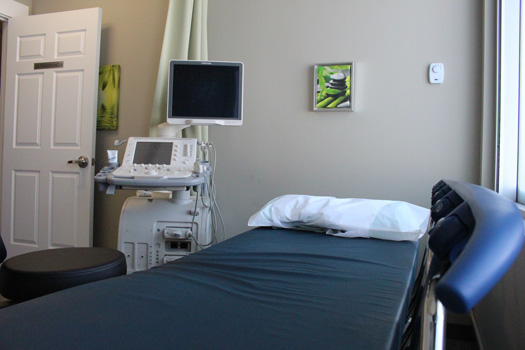 Insight Medical, Edmonton: Echocardiogram clinic ultrasound scan bed